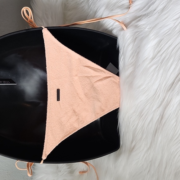 Peach Terry Cloth bathing suit with bag Set. - Picture 4 of 5